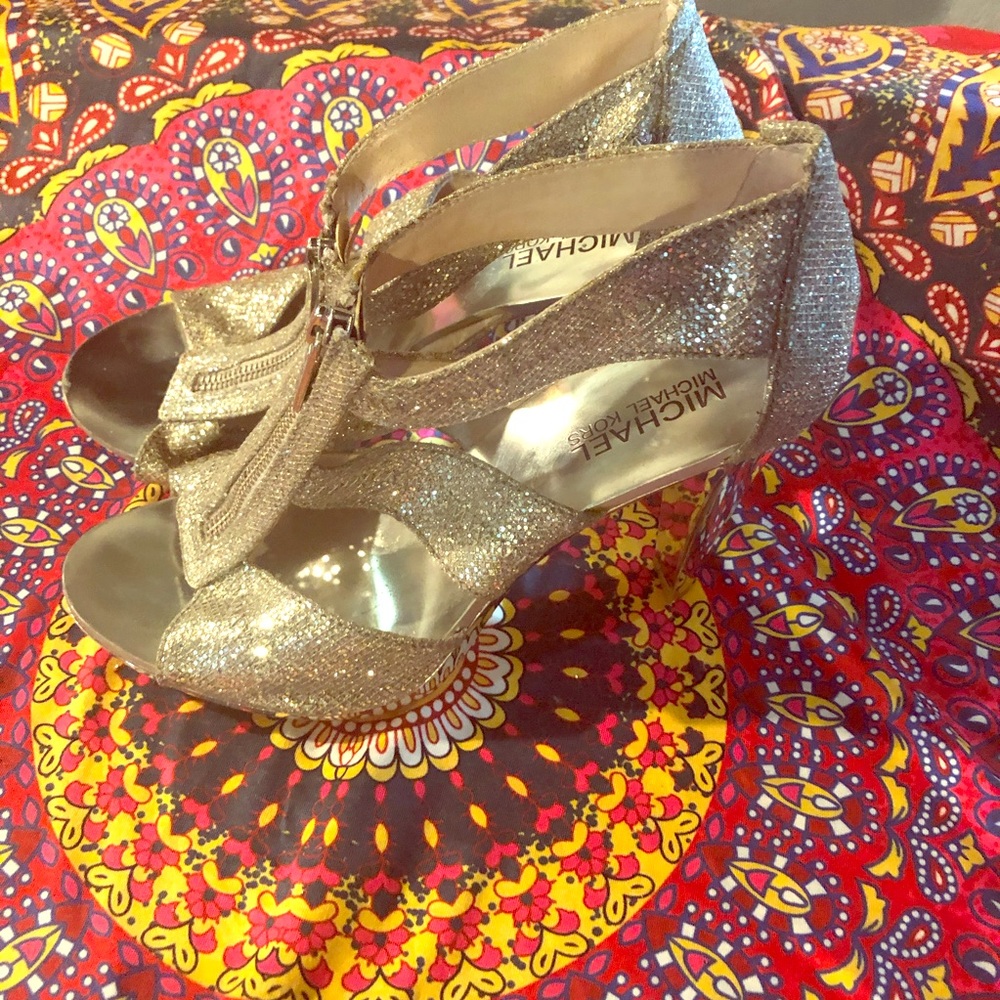 Michael Kors Silver Sparkly Heels